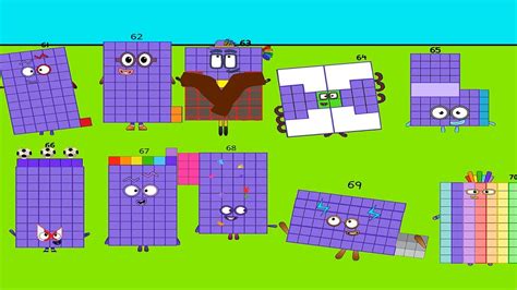 Numberblocks Shortsnumberblocks Band 61 70 Youtube Images And Photos