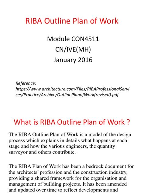 Riba Outline Plan Of Work Pdf Architect General Contractor