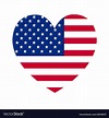 Heart of america flag Royalty Free Vector Image