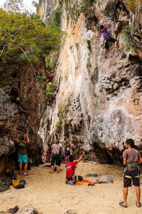 Kletterabenteuer In Railay Beach Mit Krabi Rock Climbing Thailand