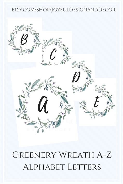 Printable Banners Printable Letters Botanical Wreath | Etsy | Printable banner, Printable ...