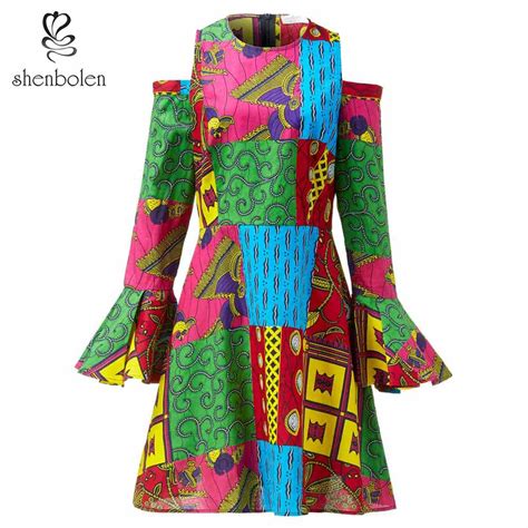 Buy Shenbolen African Dresses For Women Print Dress