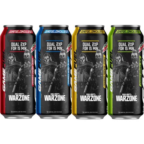 Mountain Dew Game Fuel 4 Flavor Variety Pack 16 Fl Oz Cans 12 Pack