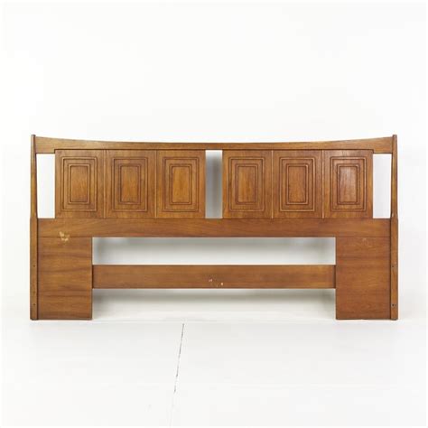 Broyhill Sculptra Mid Century Walnut King Headboard Chairish