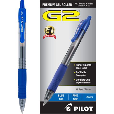 Buy Pilot G2 Premium Gel Roller Pens Fine Point 07 Mm Blue Pack Of