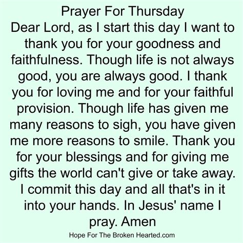 Thursday prayer | Thursday prayer, Everyday prayers, Thursday morning prayer