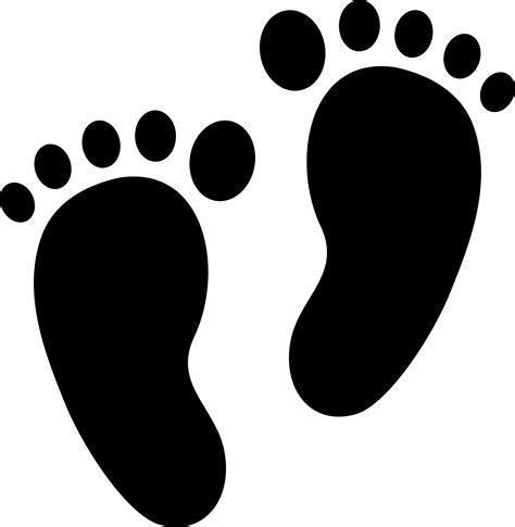 16 Baby Footprints With Heart Clipart In 2021