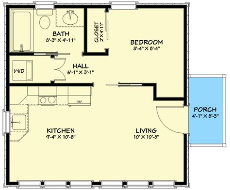 400 Sq Ft House Plan 400 Sq Ft Tiny House With Wide Open Floor Plan