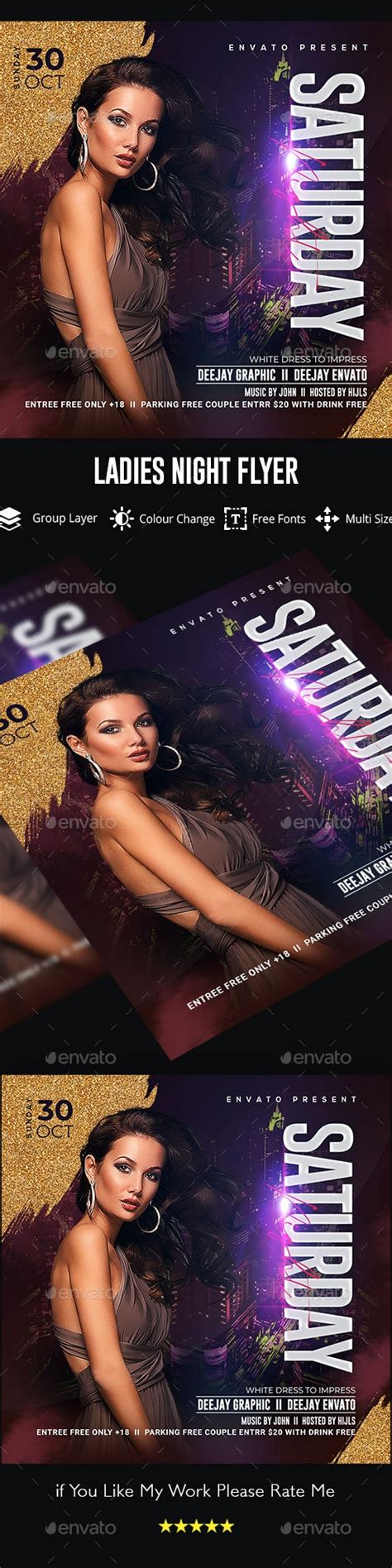 Ladies Night Flyer Template By Gouravdesigns Graphicriver