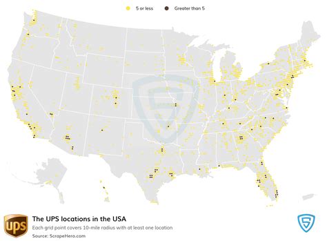 Number Of The Ups Locations In The Usa In 2024 Scrapehero