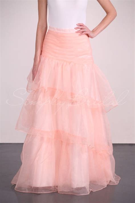 84519 Floor Length Organza Skirt With Pleating Bottoms Separates