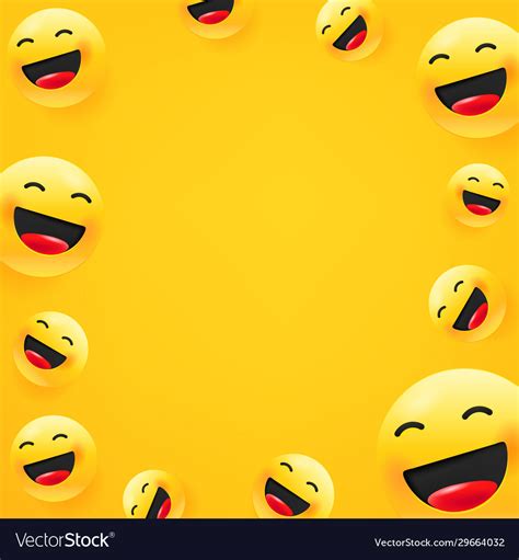Laughing Emoji Social Media Message Background Vector Image