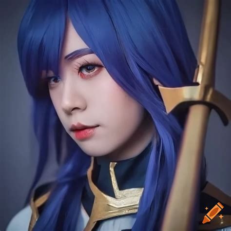 Close Up Portrait Of Lucina Cosplay