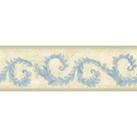 Allen Roth 683 In Blue Prepasted Wallpaper Border At