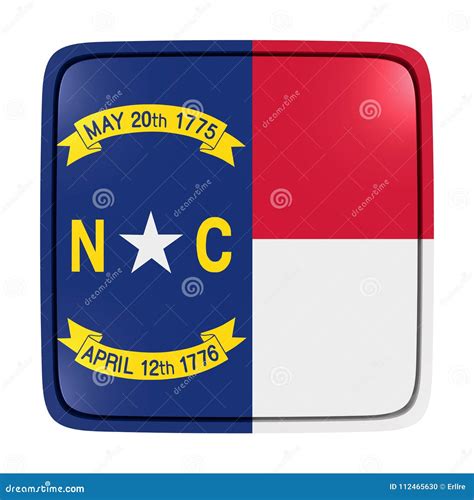 North Carolina Flag Icon Stock Illustration Illustration Of National