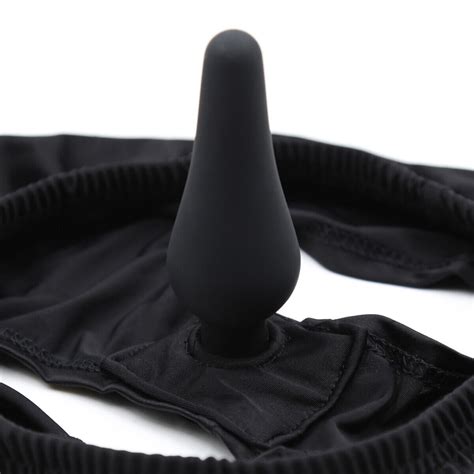 Fabric Chastity Panties Penis Dildo Underwear With Silicone Anal Plug Belt Bdsm Ebay