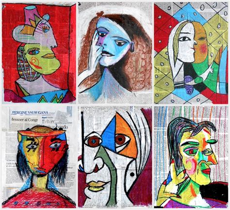 Mixed Media Portraits By Picasso Arte A Scuola