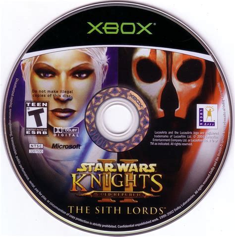 Star Wars Knights Of The Old Republic Ii The Sith Lords Cover Or Packaging Material Mobygames
