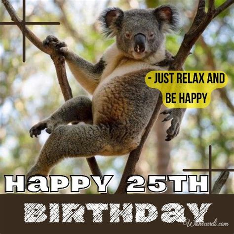 Funny Happy 25th Birthday Wish Ecard