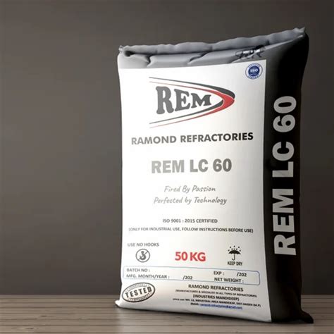 Rem Lc 60 Low Cement Castable Packaging Size 25 Kg At Rs 29kg In Bhopal