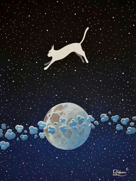 Fly Me To The Moon Space Cat Cat Art Cat Allergies