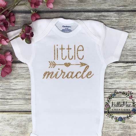 Little Miracle Baby Onesie Baby Girl Onesie Baby Shower