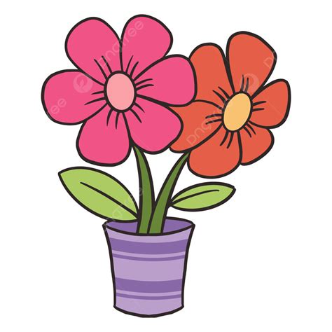 Gambar Ilustrasi Bunga Dalam Pot Bunga Ilustrasi Pot Png Dan Vektor