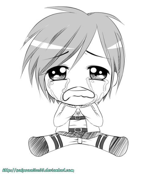 Chibi Crying Eren Sketch By Sakuraalice33 On Deviantart