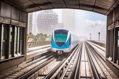 Dubai Metro Railway Stock Image Image Of Transport 187236935
