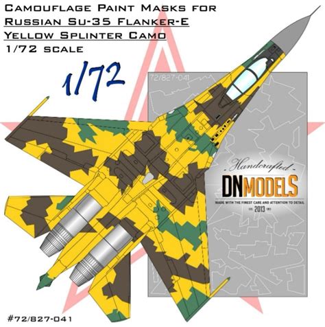 Su 35 Flanker E Splinter Camouflage Paint Masks Dn Models 72 827 041