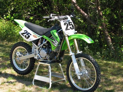 Plus, larger (19f, 16r) wheels than the kx85 (17f, 14r) contribute to a taller 870 mm (34.3 in) seat height and higher. 2008 Kawasaki KX100 - For Sale/Bazaar - Motocross Forums ...