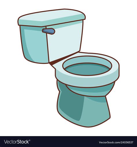 Bathroom Toilet Cartoon Royalty Free Vector Image