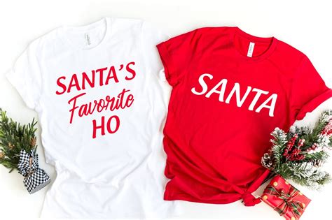 Santa Shirt Santas Favorite Ho Shirt Couple Christmas Etsy