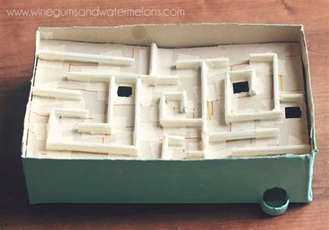 Cardboad Box Marble Maze Diy Cool Activity For Cardboard Themed Party