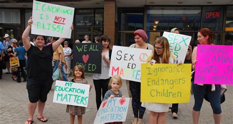 Protest On New Sex Education Hits Main Street North Bay News