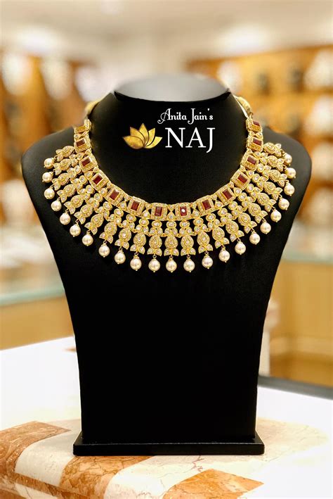 21 Most Beautiful Traditional Gold Necklace Haram Designs South