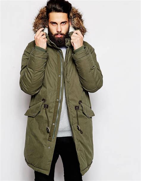 Asos Fishtail Parka With Thinsulate Asos In 2021 Winter Jacket Men