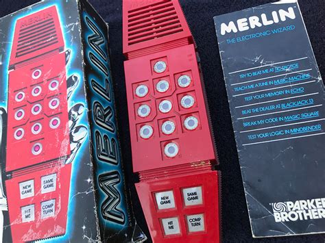 Merlin 1978 Parker Brothers Electronic Handheld Game W Box