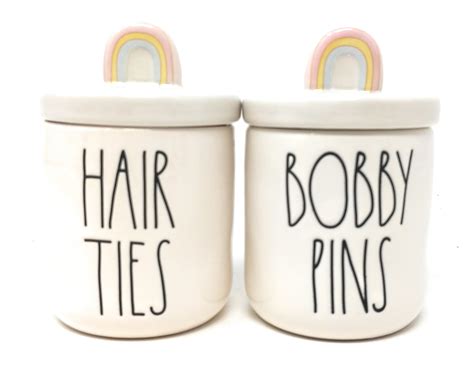 Rae Dunn Hair Ties And Bobby Pins Jars Bathroom Organization Cer Ranking Top9