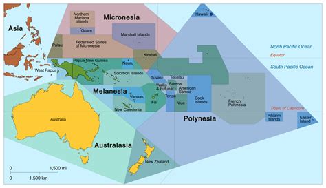 Oceania Based On Un Geoscheme M49 Coding Classification Map