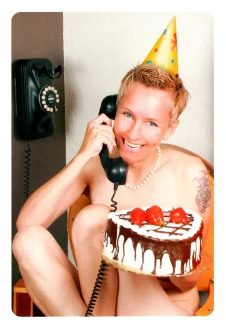 Funny Happy Birthday Butt Buck Naked Party Hat On Phone Hallmark