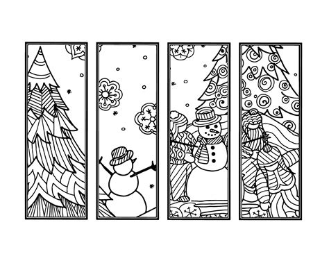 Free Printable Winter Bookmarks To Color