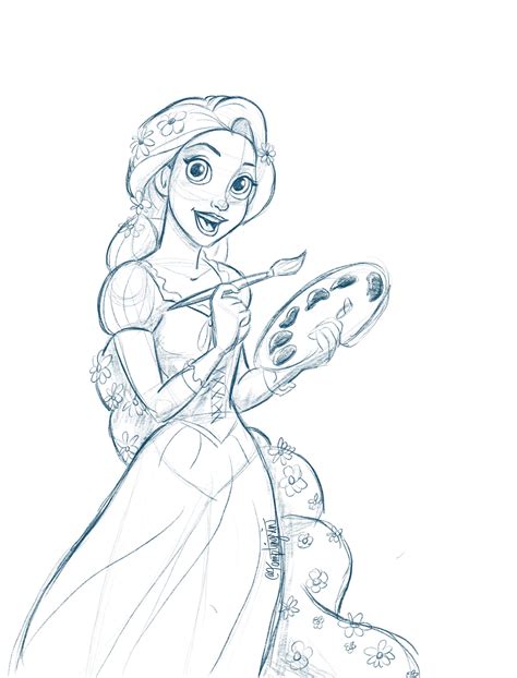 Pencil Sketch Disney Princess Drawings Draw Humdinger