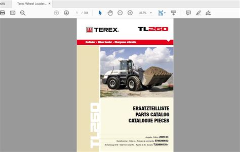 Terex Wheel Loader Tl260 01355780400032 Radlader Parts Catalog Auto