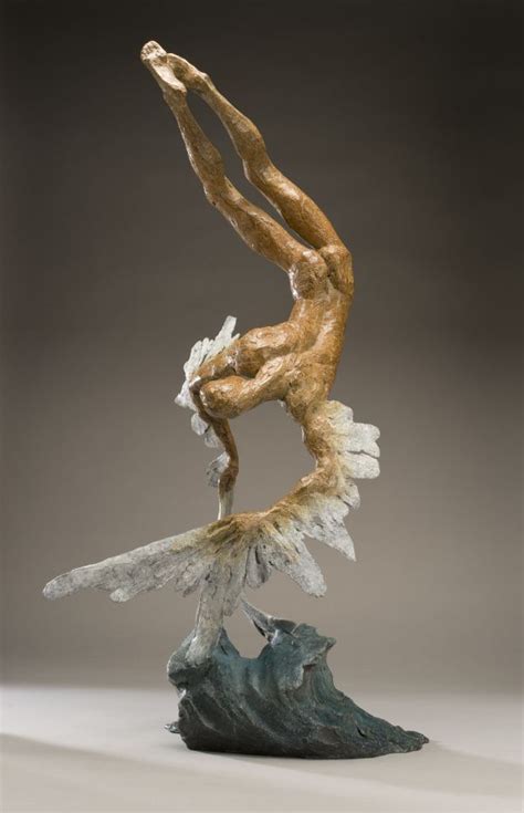 Bronze Sculpture By Sculptor Nicola Godden Titled Icarus Vii