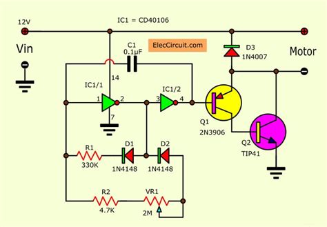 Pulse Width Modulation Motor Control Using Cd40106