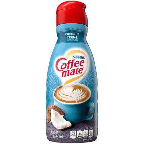 Coffee Mate Coconut Créme Liquid Coffee Creamer 32 Fl Oz Bottle Non