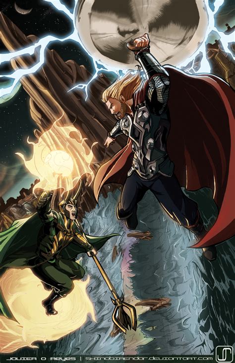 Commission Thor Vs Loki By Javierreyes On Deviantart