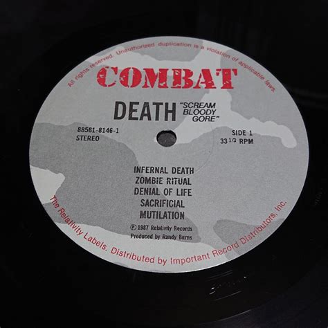 レコード Usオリジナル盤 Death Scream Bloody Gore 1987 ブランド