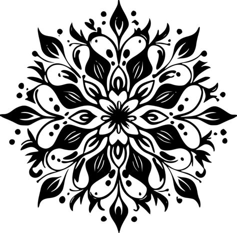 Mandala Black And White Vector Illustration 23614175 Vector Art At